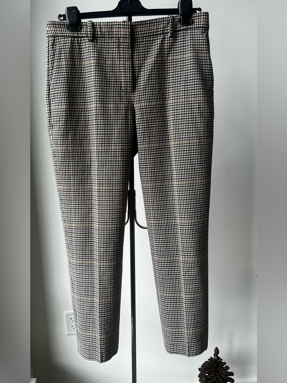 Theory Glen Plaid Straight-Leg Pants